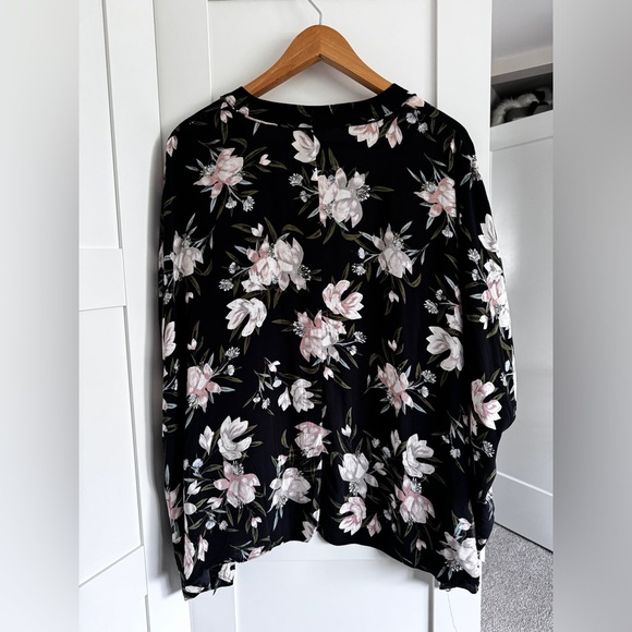 ARITZIA TALULA Cosima Floral Kimono Open Cape Oversized Cardigan Black XXS/XS - Picture 11 of 16